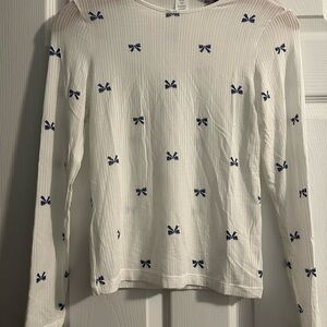 Aerie modal white long sleeve